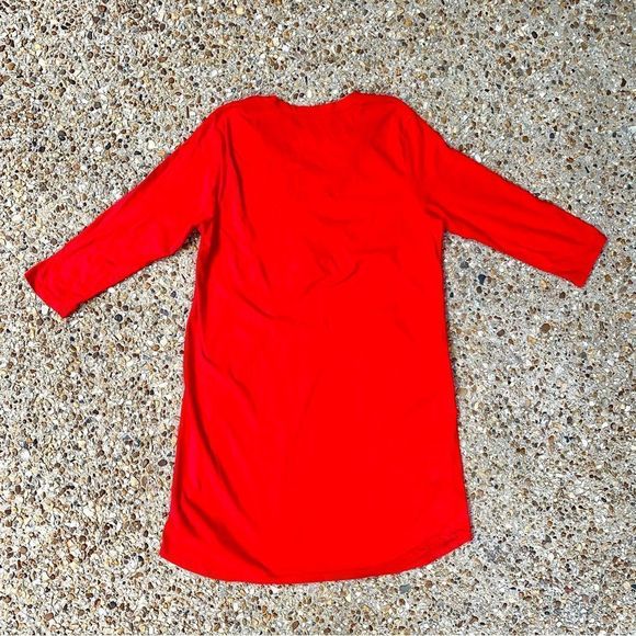 Rene Rofe Feliz Naughty Dog Red Christmas Loungewear Nightgown Size L - Picture 5 of 6